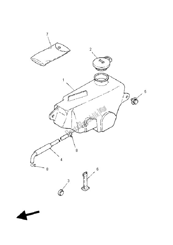 Toutes les pièces pour le Cuve à Mazout du Yamaha PW 80 2008