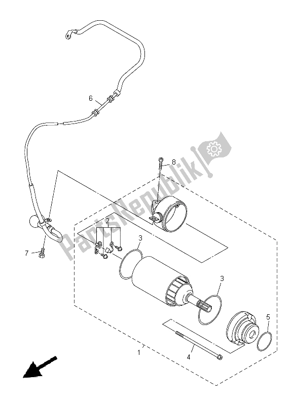 Todas las partes para Motor De Arranque de Yamaha YZ 250 FX 2015