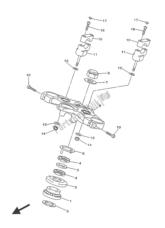 Tutte le parti per il Timone del Yamaha XJ6N 600 2016