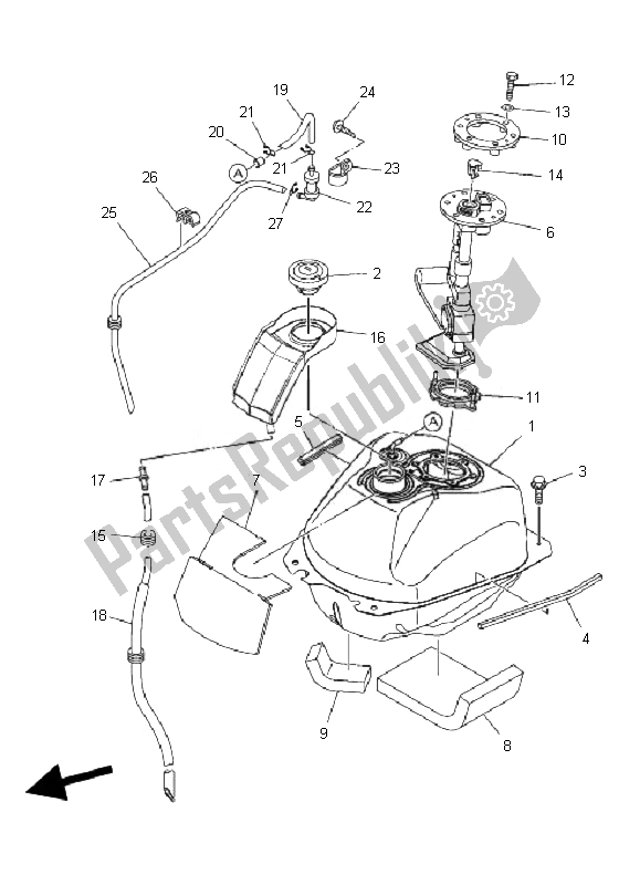 Tutte le parti per il Serbatoio Di Carburante del Yamaha XP 500A T MAX 2010