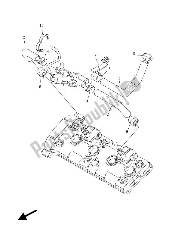 All parts for the Air Induction System of the Yamaha FZ1 SA 1000 2012