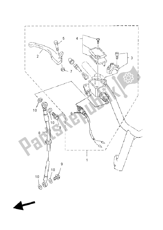 Wszystkie części do Przedni Cylinder G?ówny Yamaha YN 50R Neos 2011