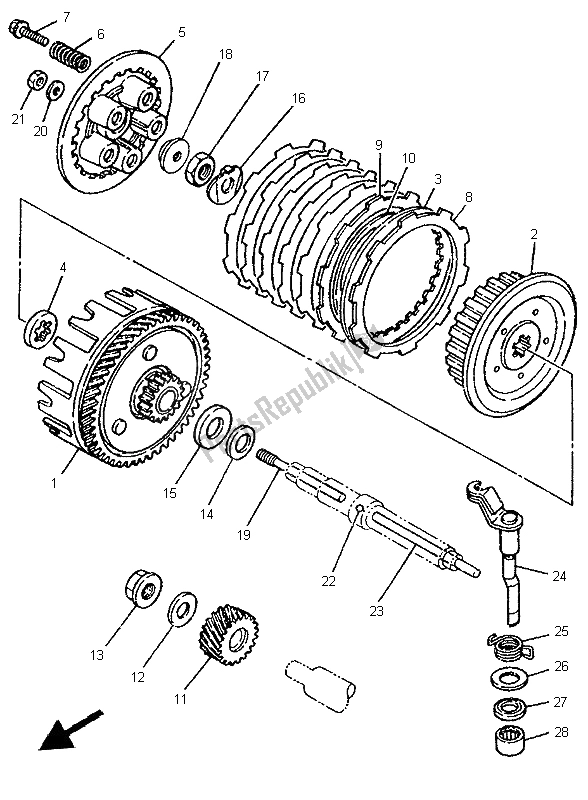 Wszystkie części do Sprz? G? O Yamaha TDR 125 1997