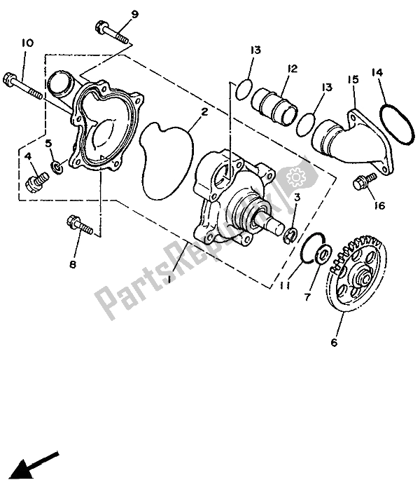 Toutes les pièces pour le Pompe à Eau du Yamaha TDM 850 1992