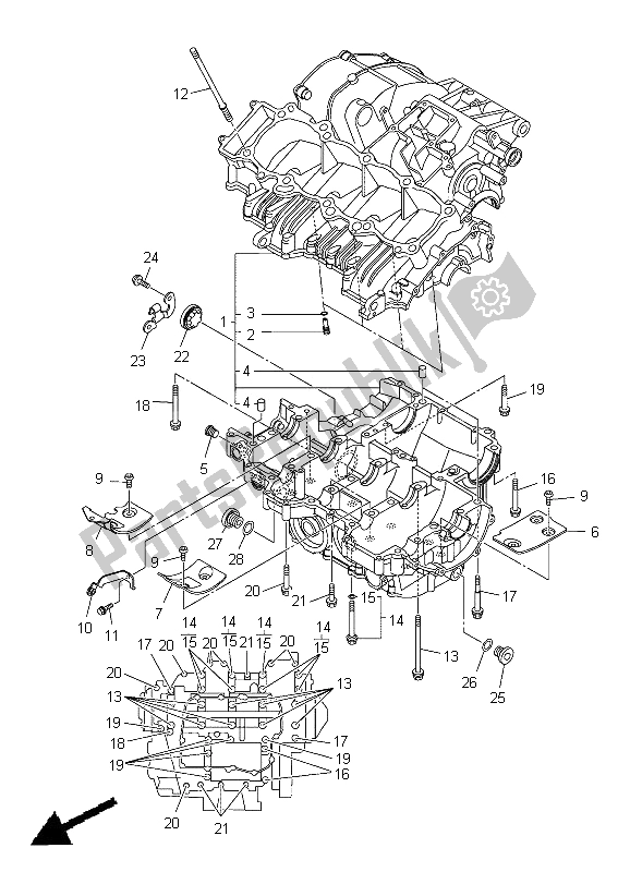 Wszystkie części do Korbowód Yamaha YZF R1 1000 2012