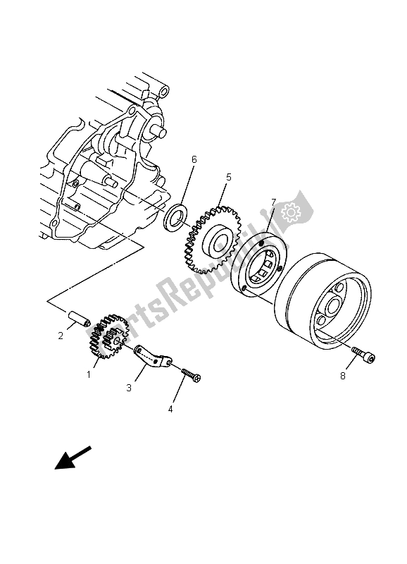 Wszystkie części do Sprz? G? O Rozrusznika Elektrycznego Yamaha YBR 125K 2003