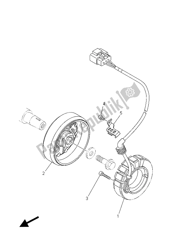 All parts for the Generator of the Yamaha XT 1200 ZE 2015