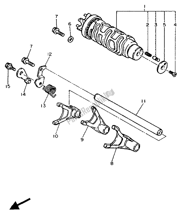 Todas las partes para Cambio De Leva Y Horquilla de Yamaha FZ 750 1986