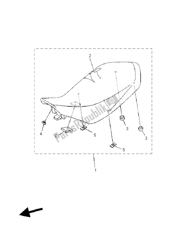 Wszystkie części do Siedzenie Yamaha YFM 700R 2007