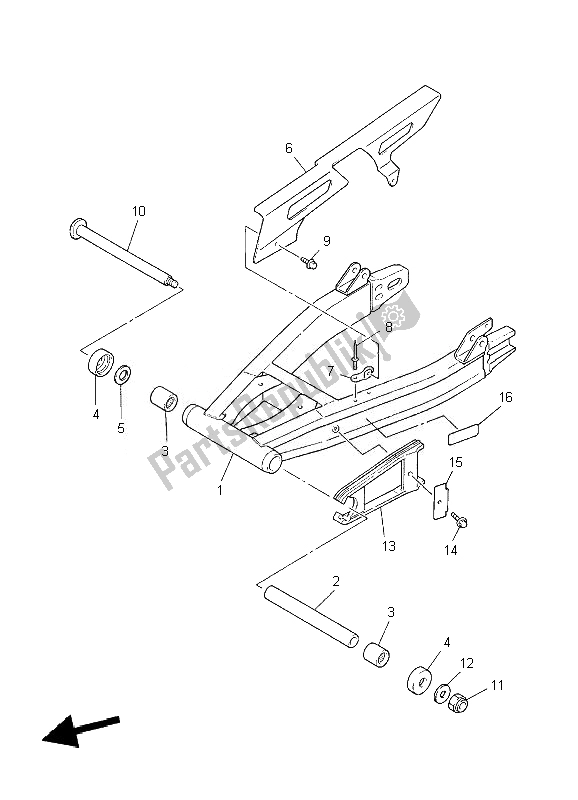 Tutte le parti per il Sospensione Del Braccio Posteriore del Yamaha XJR 1300 2007