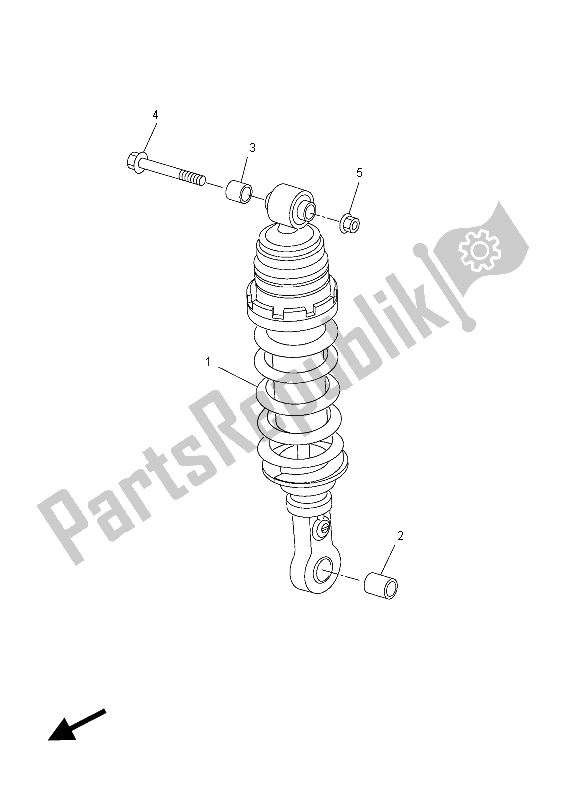 Tutte le parti per il Sospensione Posteriore del Yamaha FZ1 NA 1000 2012