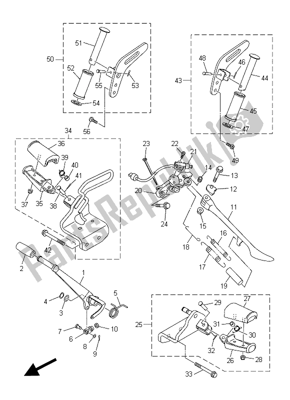 Toutes les pièces pour le Support Et Repose-pieds du Yamaha XVS 1300 CU 2015