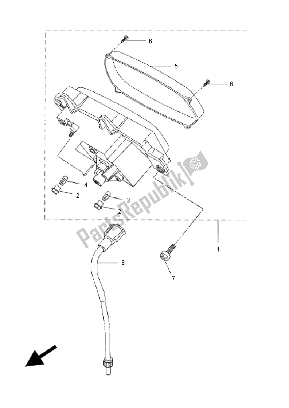 Tutte le parti per il Metro del Yamaha CW 50 2008