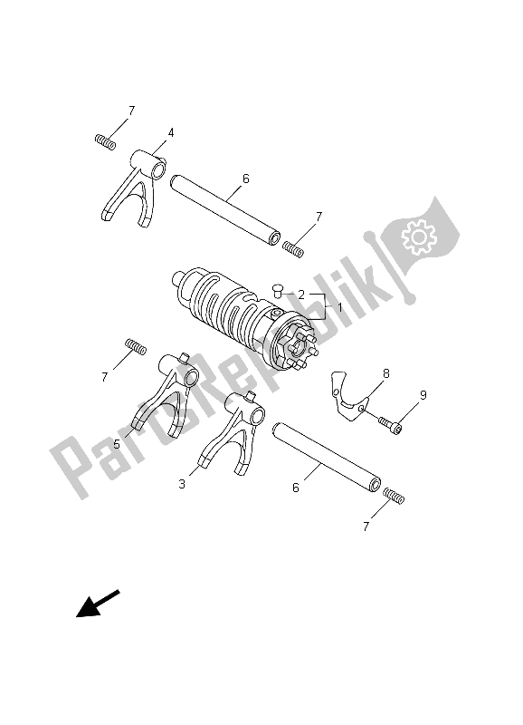 Tutte le parti per il Camma Cambio E Forcella del Yamaha YZF R1 1000 2003