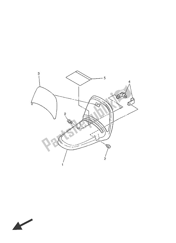 Todas las partes para Guardabarros Delantero de Yamaha PW 50 2016