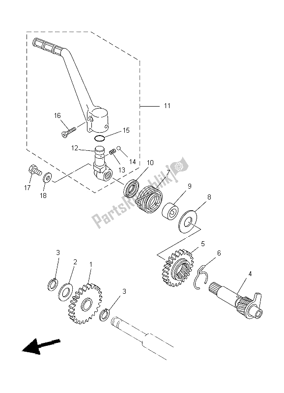 Toutes les pièces pour le Entrée du Yamaha YZ 125 2004