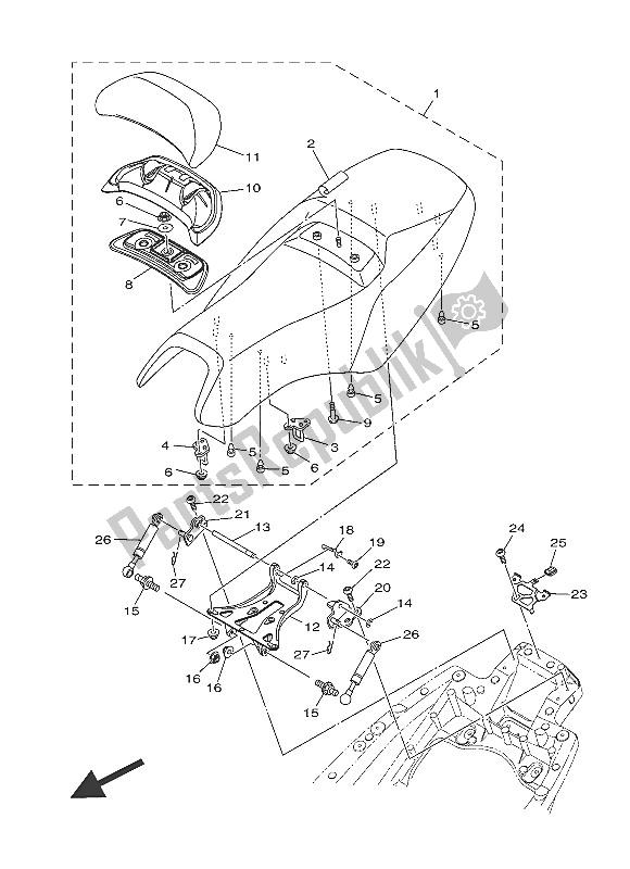 Toutes les pièces pour le Siège du Yamaha XP 500 2016