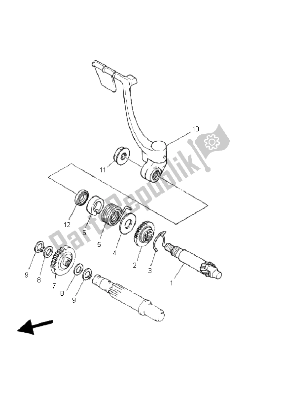 Tutte le parti per il Frizione Di Avviamento del Yamaha YFS 200 Blaster 2002