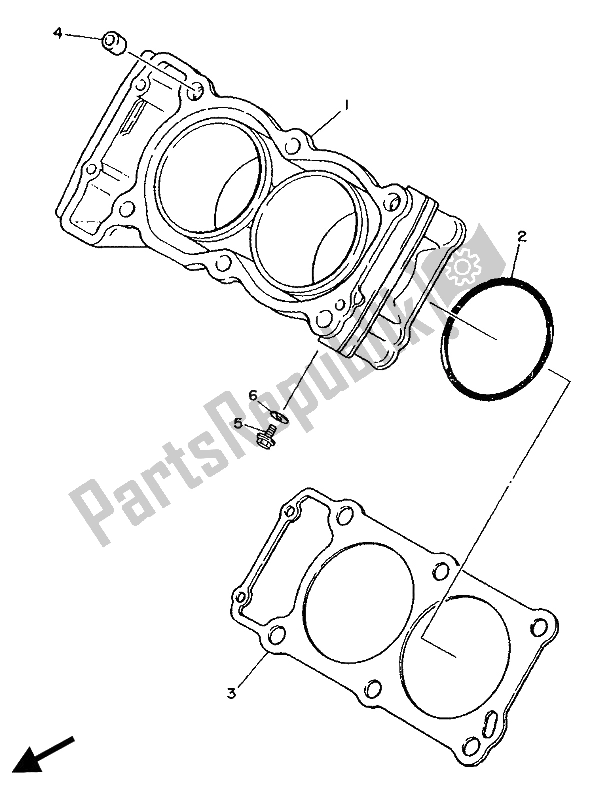 Todas as partes de Cilindro do Yamaha XTZ 750 Supertenere 1989