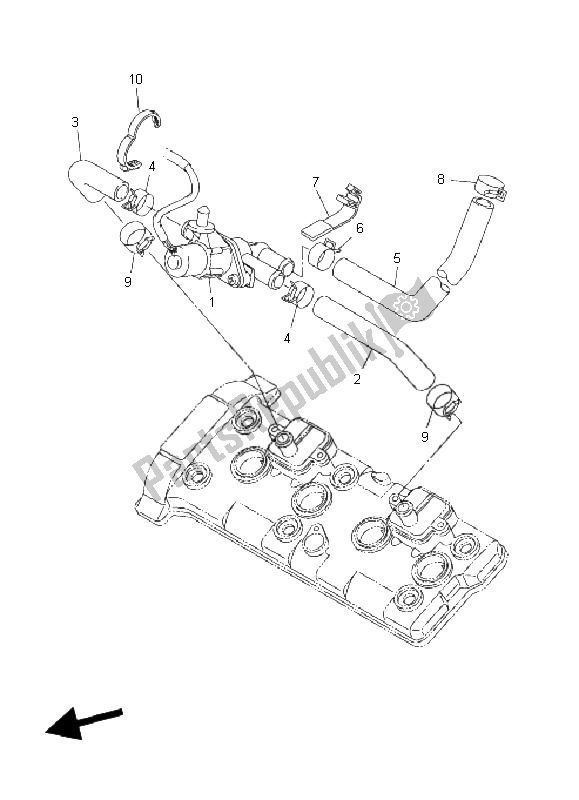 All parts for the Air Induction System of the Yamaha FZ1 SA Fazer 1000 2009