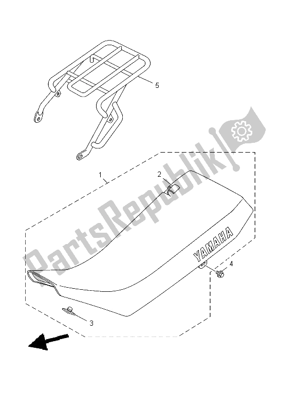 All parts for the Seat of the Yamaha DT 125R 2002