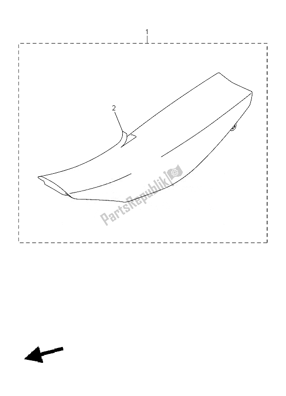 All parts for the Seat of the Yamaha YZ 450F 2010