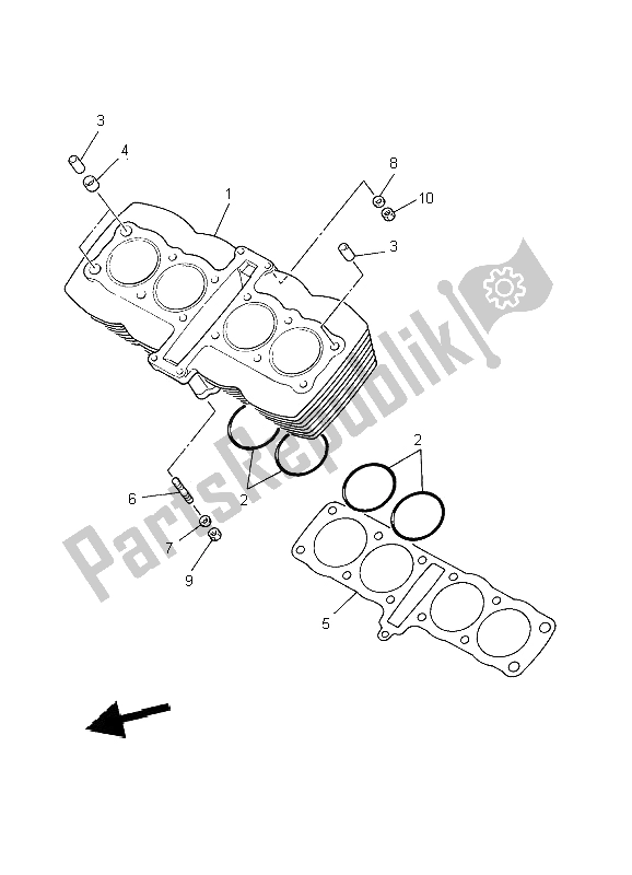 Tutte le parti per il Cilindro del Yamaha XJ 900S Diversion 2002