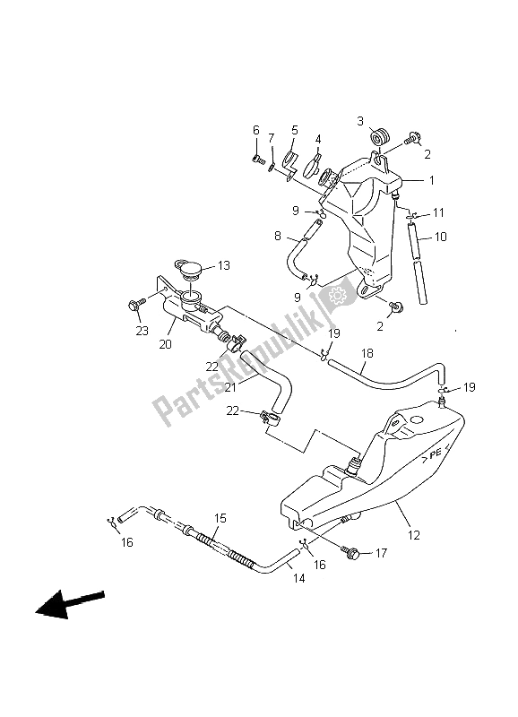 Todas las partes para Tanque De Aceite de Yamaha TDR 125 2002