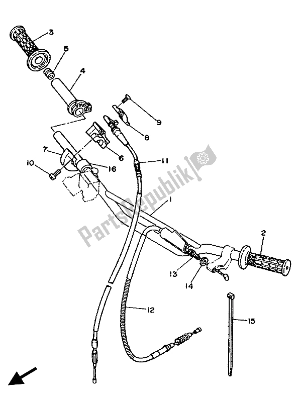 Tutte le parti per il Ruota Anteriore del Yamaha YZ 125 1989