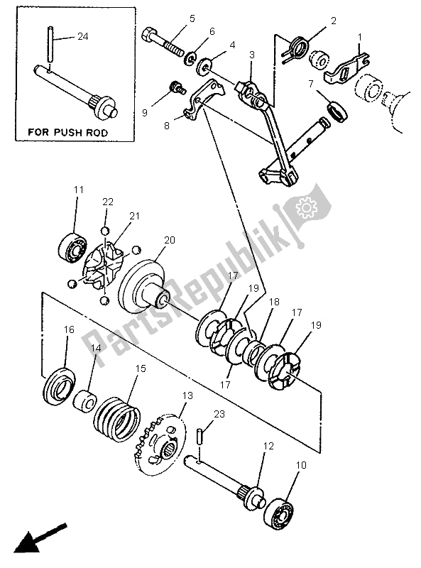 Todas as partes de Governador do Yamaha YZ 250 LC 1995