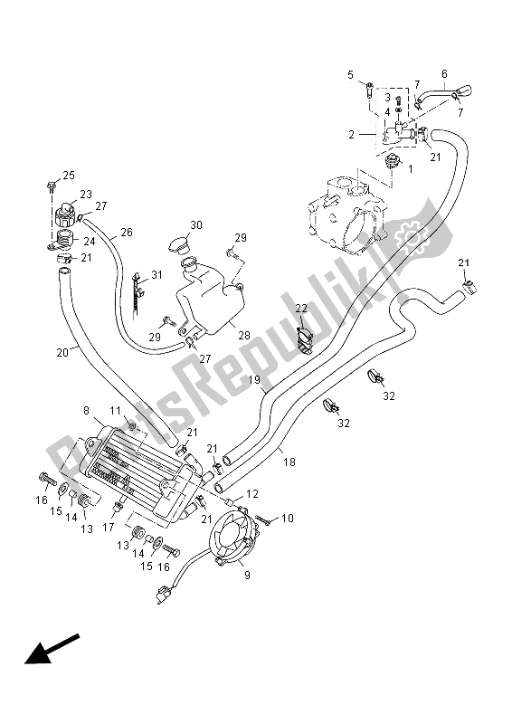 Wszystkie części do Ch? Odnica I W?? Yamaha YP 250R X MAX 2012