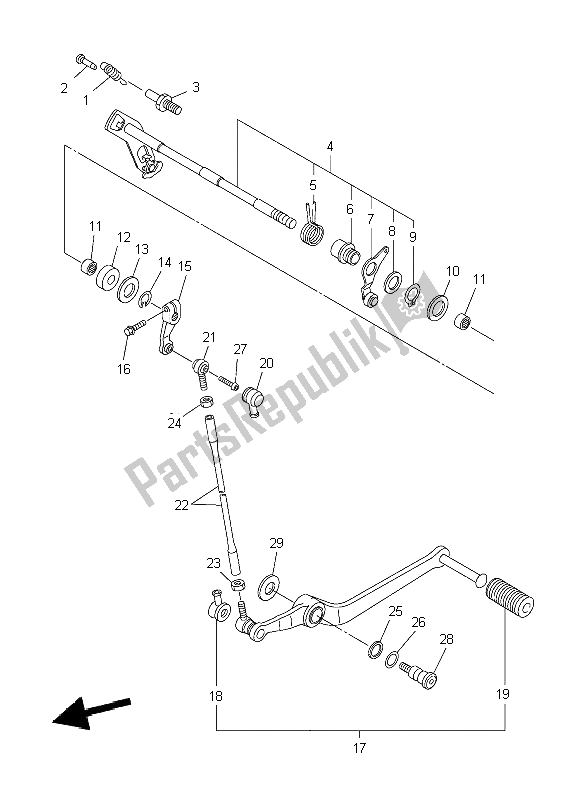 Tutte le parti per il Albero Del Cambio del Yamaha YZF R6 600 2009