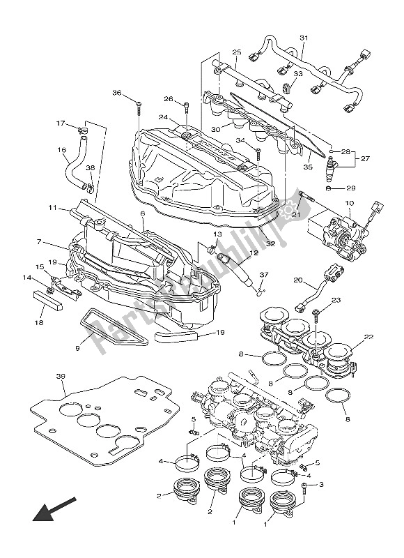 Wszystkie części do Wlot Yamaha YZF R6 600 2016