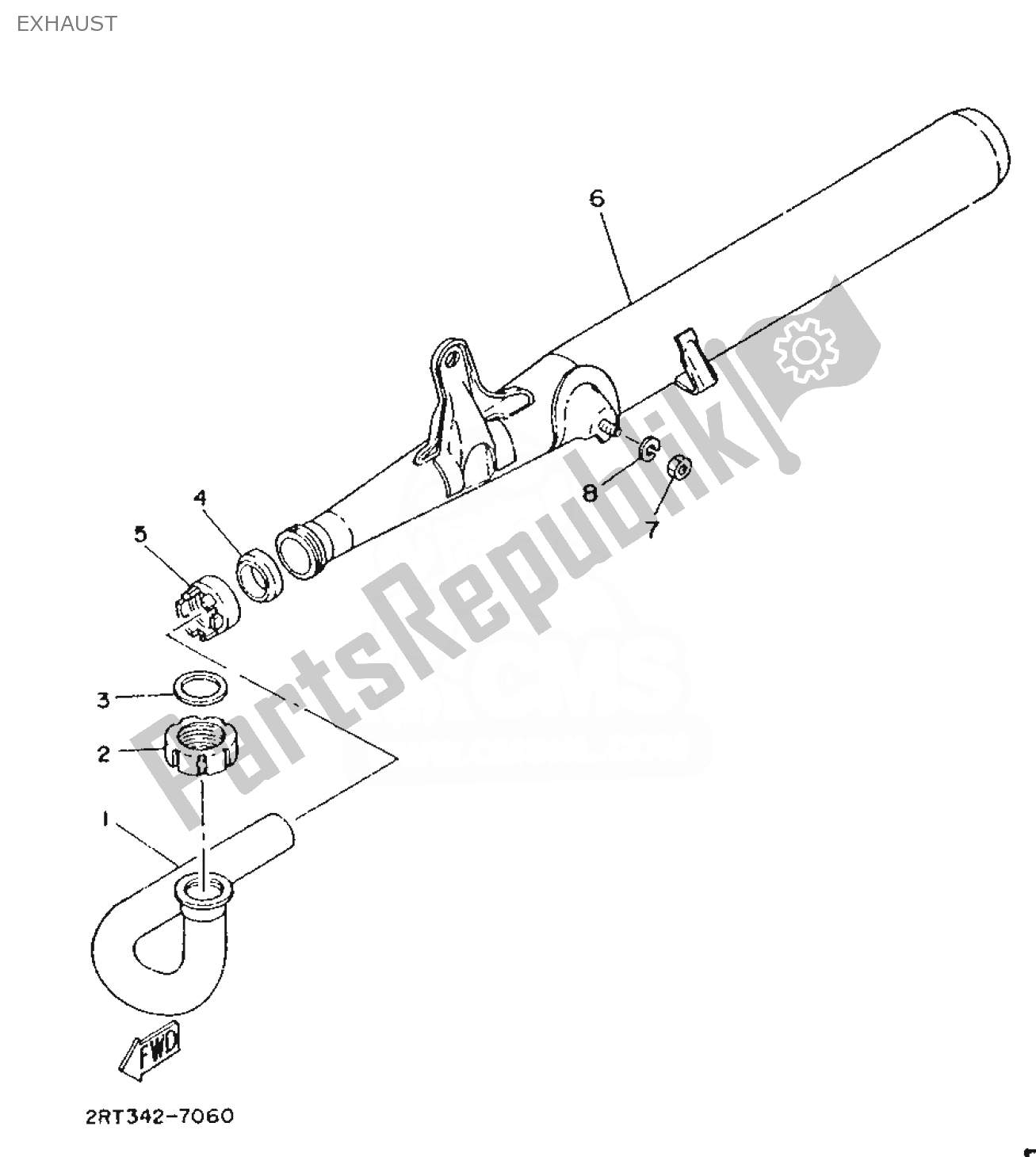 Wszystkie części do Wydechowy Yamaha FS1 1987