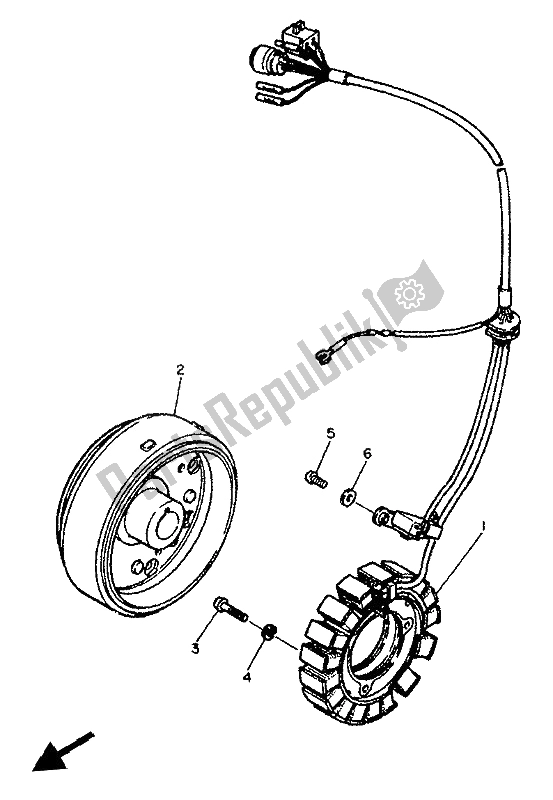 Todas las partes para Generador de Yamaha XT 600K 1992