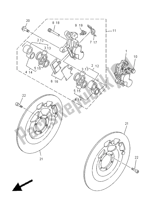 Todas las partes para Pinza De Freno Delantero de Yamaha TZ 250 2000