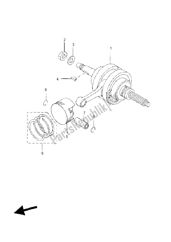 All parts for the Crankshaft & Piston of the Yamaha YP 250R X MAX 2011