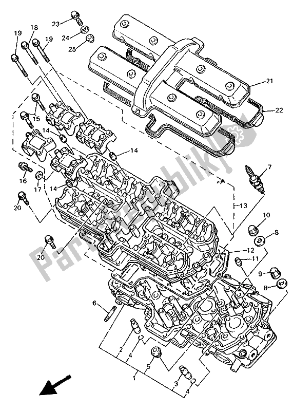 Toutes les pièces pour le Culasse du Yamaha YZF 750 SP 1993