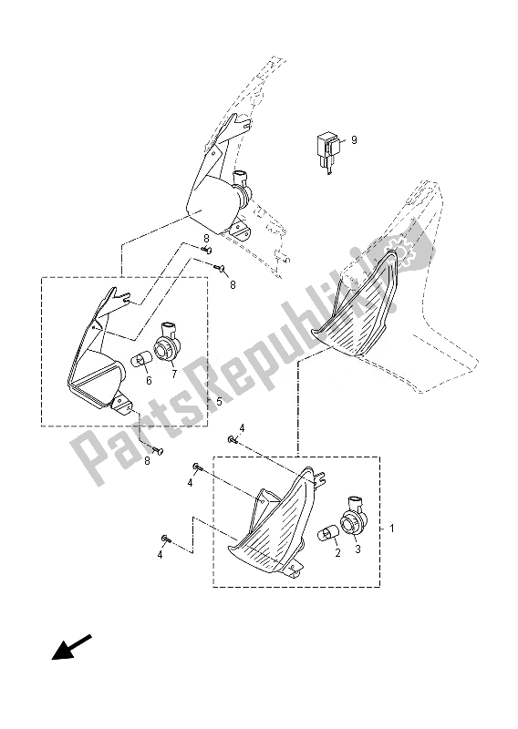 Tutte le parti per il Luce Lampeggiante del Yamaha YP 250R 2013