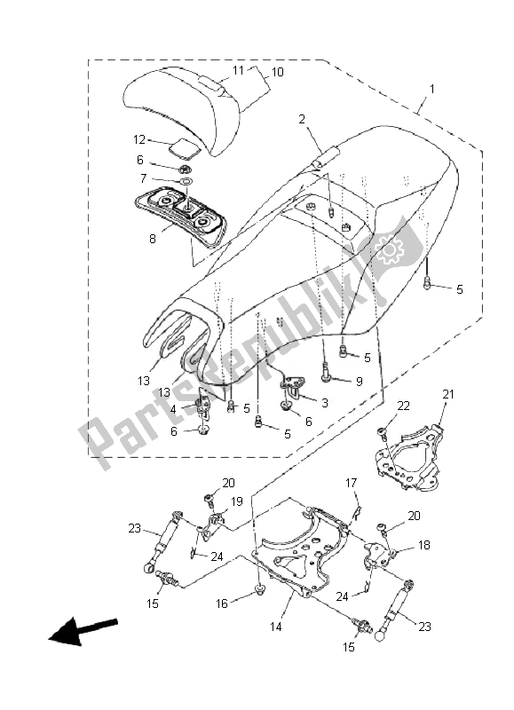 Tutte le parti per il Posto A Sedere del Yamaha XP 500A T MAX 2010