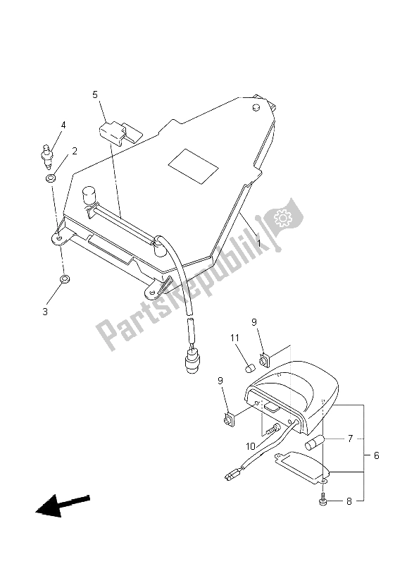 Todas las partes para Luz De La Cola de Yamaha YZF R6 600 2009