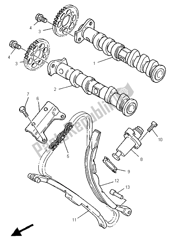 Toutes les pièces pour le Arbre à Cames Et Chaîne du Yamaha XTZ 750 Super Tenere 1995