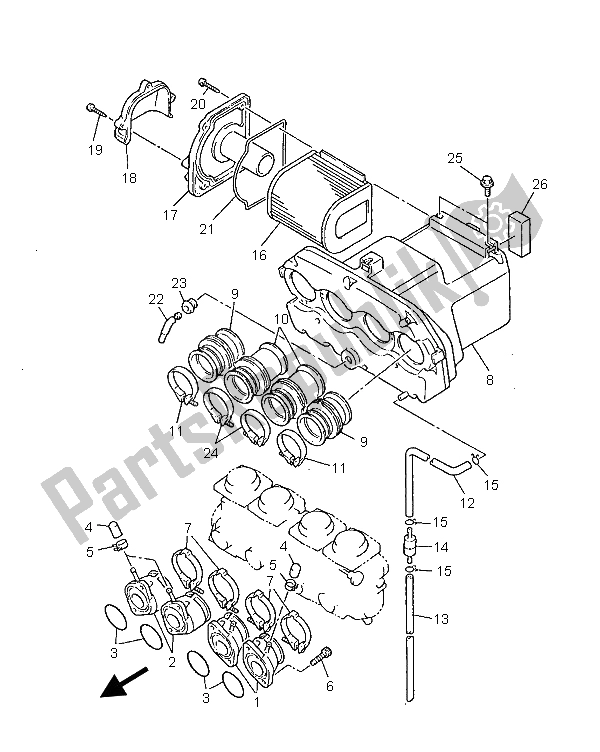 Tutte le parti per il Presa del Yamaha XJR 1300 1999