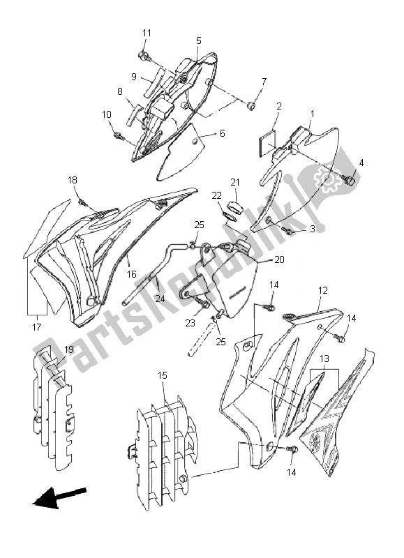 Wszystkie części do Boczna Ok? Adka Yamaha WR 250F 2010