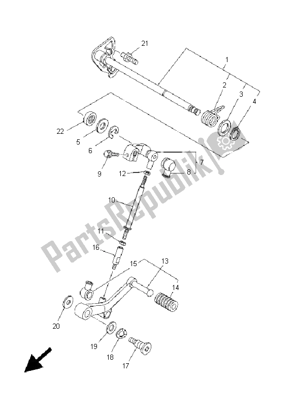 Todas las partes para Eje De Cambio de Yamaha TDM 900A 2005