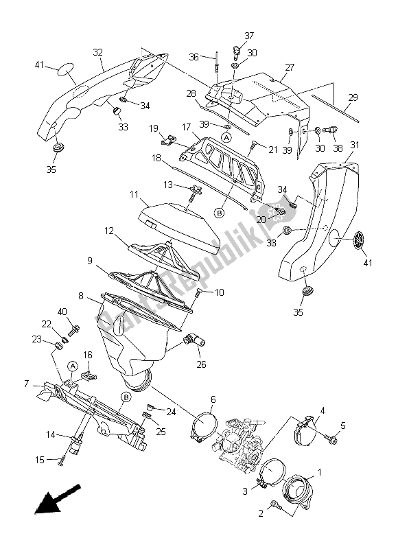 Wszystkie części do Wlot Yamaha YZ 250 FX 2015