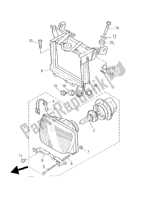 Todas las partes para Faro de Yamaha XT 600E 2002