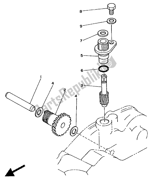 Todas las partes para Engranaje De Tacómetro de Yamaha DT 125E 1990