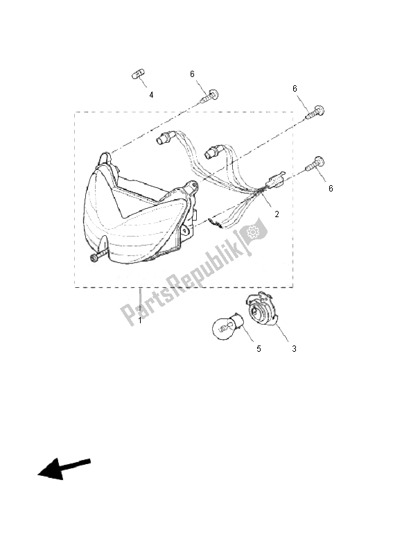 Tutte le parti per il Faro del Yamaha YQ 50 Aerox 2010