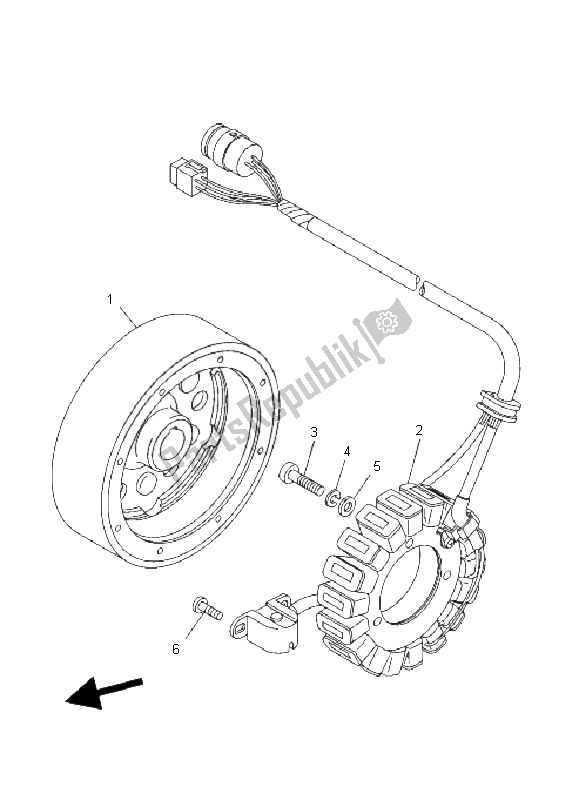 Wszystkie części do Generator Yamaha YFM 350R 2005